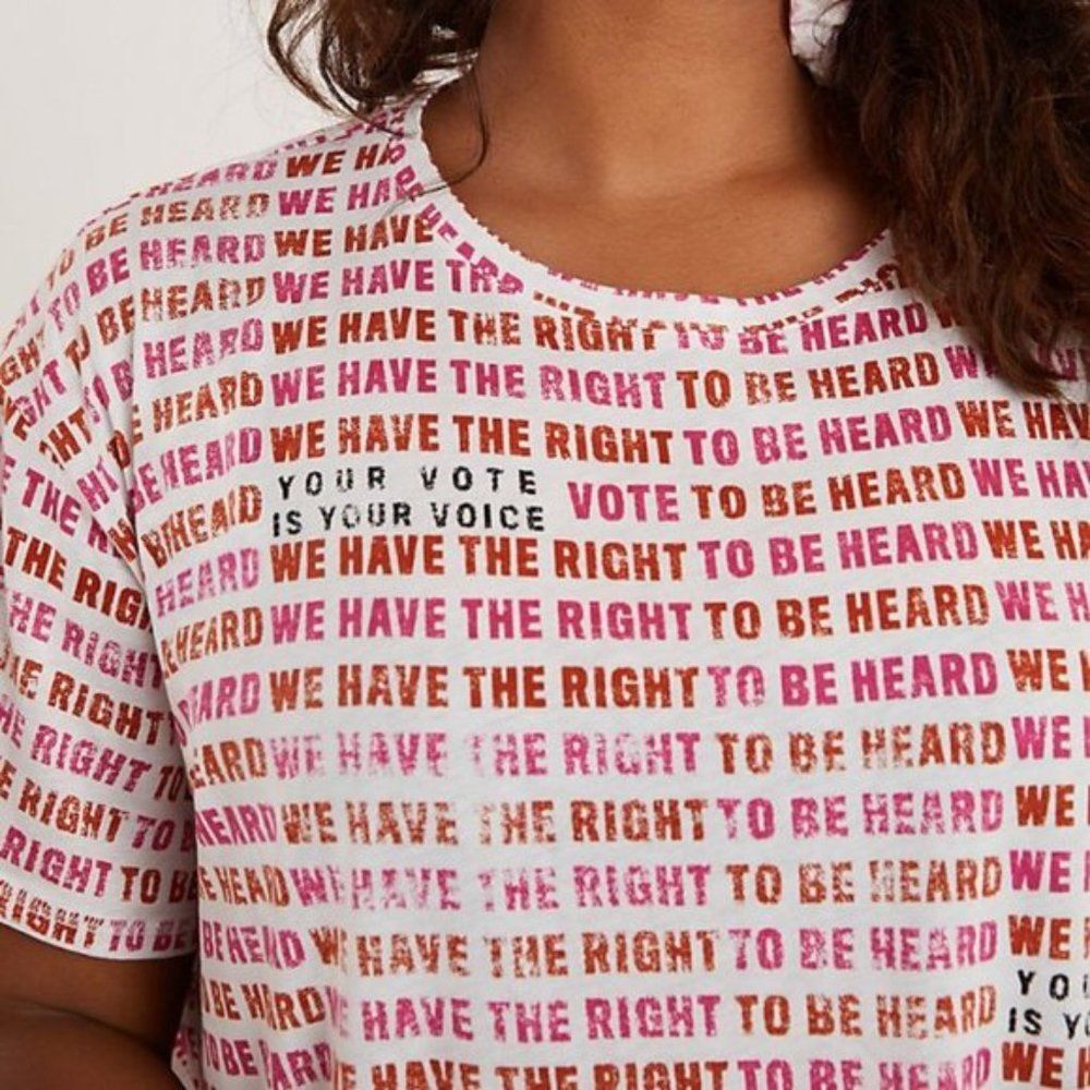 NWT Anthropologie Right To Be Heard Graphic Tee | 1X - Picture 2 of 6